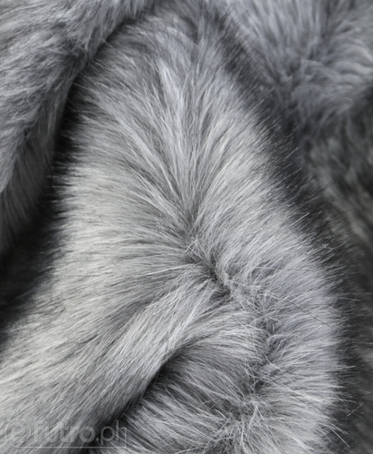 Grey P-9 Fox Premium Faux Fur 60 mm