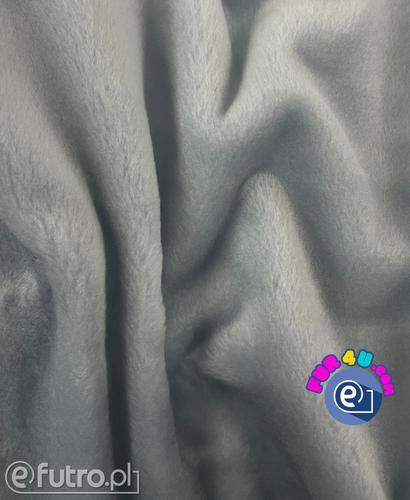 Grey 3350 - SII Short Pile Plush Fabric,  piece 40cm x 150cm for sale in one piece