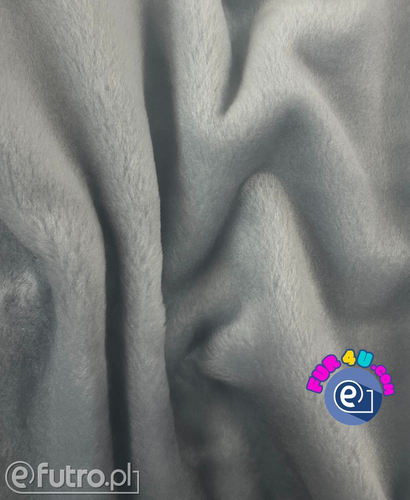 Dzianina Pluszowa KW 3350 - SII szary, kawałek 50cm x 150cm do sprzedaży w całości