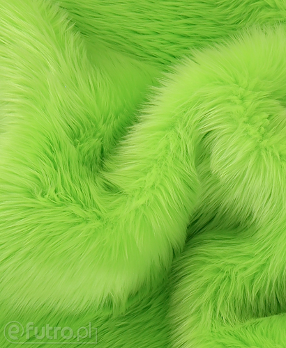  Lime Green 17L Shaggy Faux Fur Pile Length 40 mm