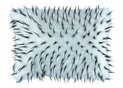 Decorative faux fur pillow HEDGEHOG