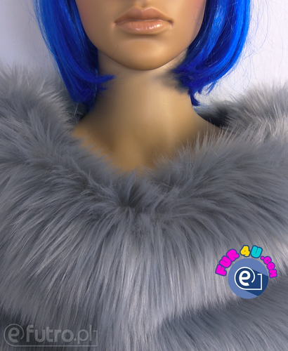 Grey 019 Shaggy Faux Fur Pile Length 40 mm