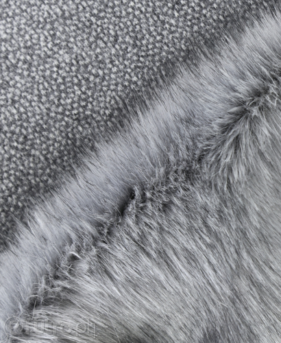 Grey P-9 Fox Premium Faux Fur 60 mm