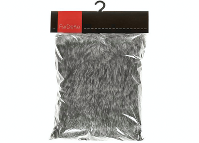 Decorative faux fur pillow GRANDE PINI brown grey