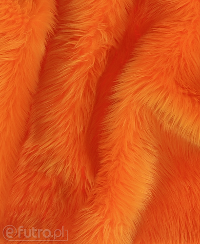 Orange 17O Shaggy Faux Fur Pile Length 40 mm