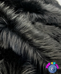 black 040 Shaggy Faux Fur Pile Length 40 mm 