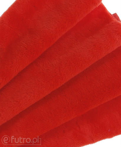 Red 33539 Short Pile Plush Fabric Pile Length 9 mm