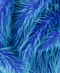 Cornflower Blue Faux Fur Fox Long 026 Pile Length 90 mm