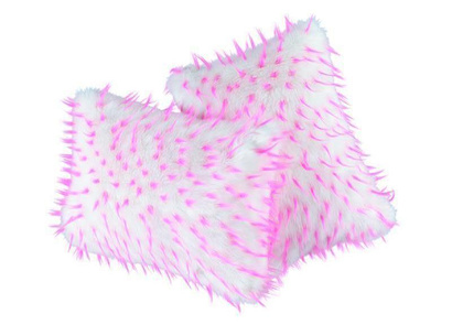 Decorative faux fur pillow HEDGEHOG