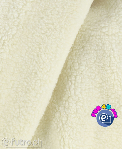 EcruTeddy Sherpa Wool Faux Fur Fabric 39569 -SII , piece 30 cm x 150 cm for sale as a whole