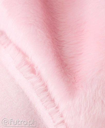 Light Pink 33560 Long Pile Plush Fabric Pile Length 17 mm