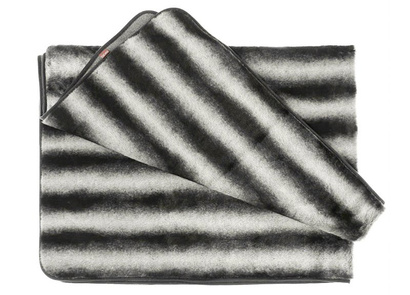 Decorative faux fur bedspread ROYAL CHINCHILLA