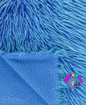 Cornflower Blue Shaggy Raccoon Faux Fur Fox Long 026 Pile Length 90 mm