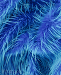 Cornflower Blue Faux Fur Fox Long 026 Pile Length 90 mm