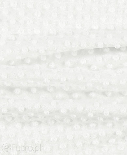 White 015/1 Minky Dots with 3D dots pattern