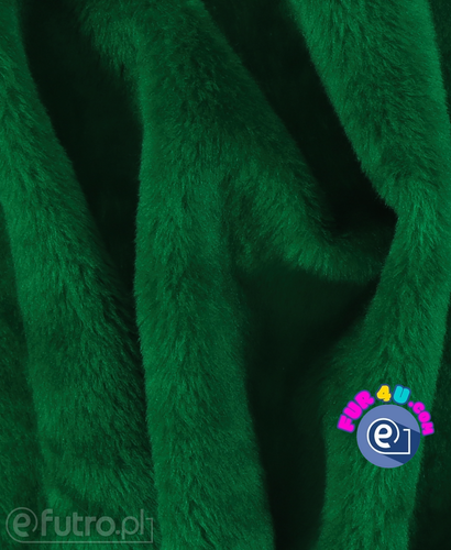 Green 3958 - SII Short Pile Plush Fabric, piece 80 cm x 145 cm for sale as a whole