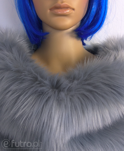 Grey 019 Shaggy Faux Fur Pile Length 40 mm