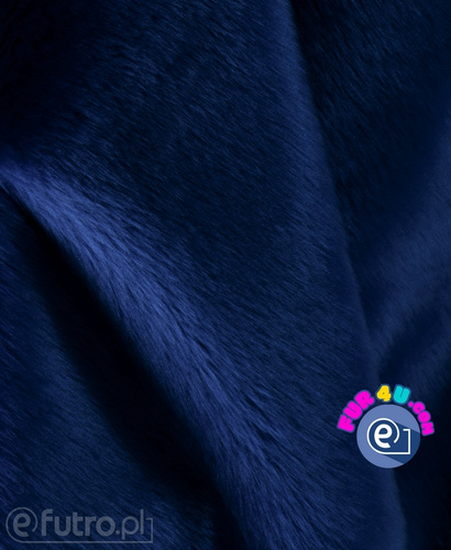 Dark Blue 3753 SII Furry Fabric – 17 mm, piece measuring 90 cm x 150 cm for sale as a whole