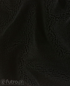 Black Teddy Sherpa Wool Faux Fur Fabric 3354 -SII, piece 90cm x 150cm for sale as a whole