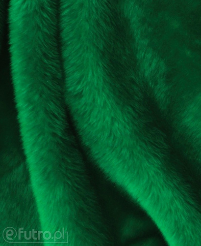 Green 3958 Long Pile Plush Fabric Pile Length 17 mm