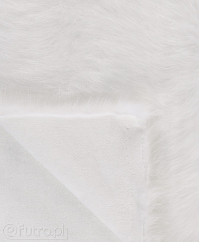 White 340 Fox Faux Fur 60 mm