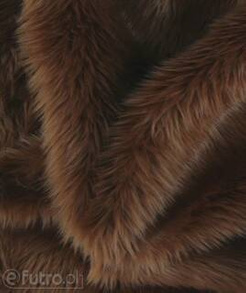 Brown 028 SII Shaggy Faux Fur,  piece 45 cm x 150 cm for sale as a whole