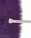 Purple 3458 Long Pile Plush Fabric Pile Length 17 mm