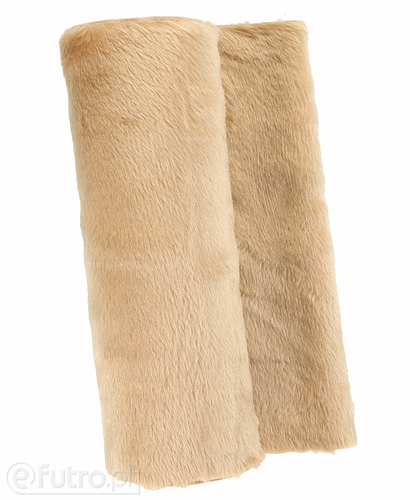 Beige 3459 Long Pile Plush Fabric Pile Length 17 mm