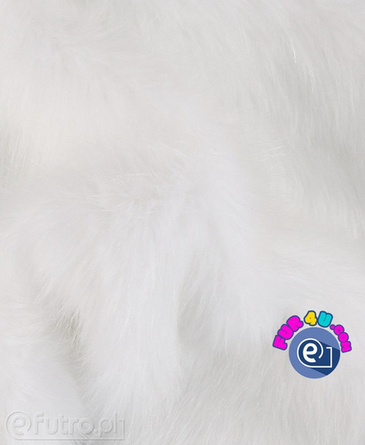 White 340 Fox Faux Fur 60 mm