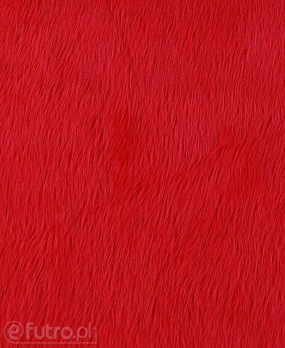 Red 17F Shaggy Faux Fur Pile Length 40 mm