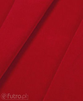 Aksamit 12413 czerwony, tkanina, która charakteryzuje się naturalnym składem i krótką, bawełnianą okrywą włosową