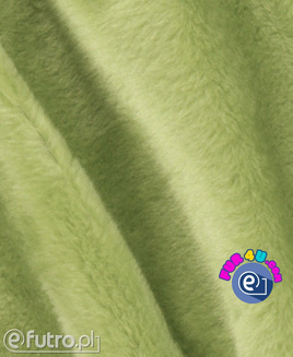 Dzianina Pluszowa KW 315311 jasnozielony, materiał futerkowy o prosto strzyżonym włosiu o długości 9 mm