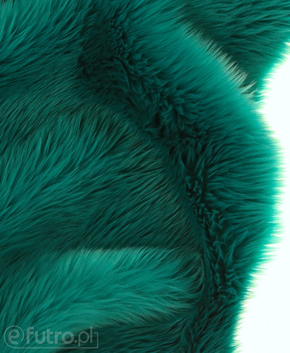 Turquoise 027 Shaggy Faux Fur Pile Length 40 mm