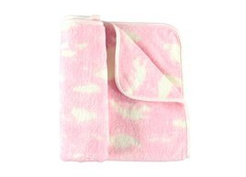 PINK BABY BLANKET clouds