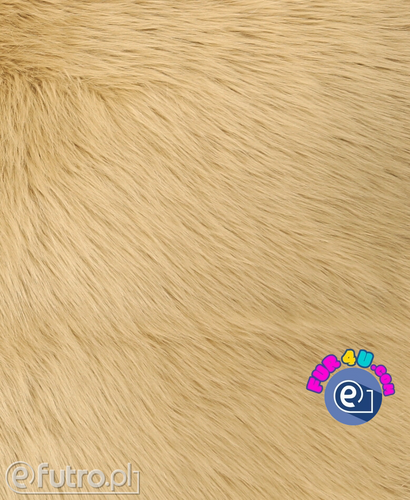 Beige 2P-6/9- SII Fox Faux Fur , piece 40 cm x 150 cm sold as a whole