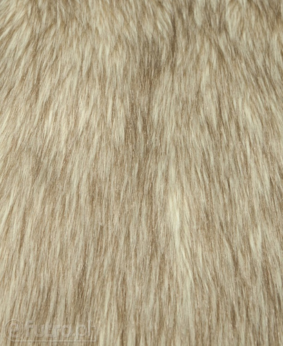 Light Beige Faux Fur Animal Wolf 315110