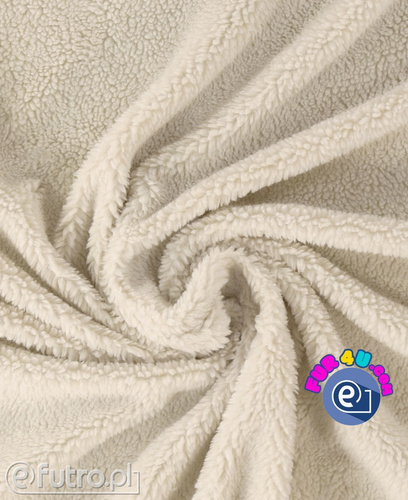 Light beige 315988 Teddy Sherpa Faux Fur Fabric Pile Length 8 mm