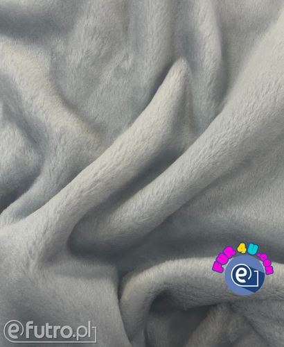 Dzianina Pluszowa KW 3350 - SII szary, kawałek 50cm x 150cm do sprzedaży w całości