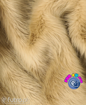 Beige 2P-6/9- SII Fox Faux Fur , piece 40 cm x 150 cm sold as a whole