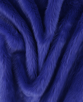Blue 032/7 Shaggy Faux Fur Pile Length 40 mm