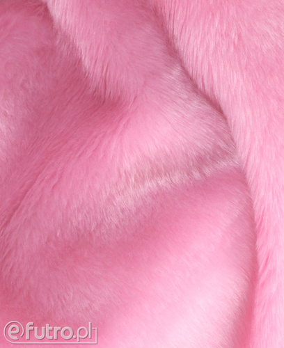 Pink 315964 Long Pile Plush Fabric Pile Length 17 mm