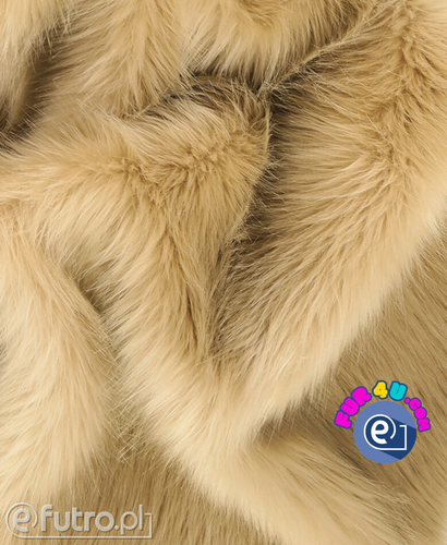 Beige 2P-6/9- SII Fox Faux Fur , piece 40 cm x 150 cm sold as a whole