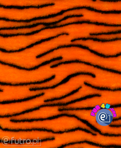 Orange 325065/2 Plush Fabric Tiger 9 mm 