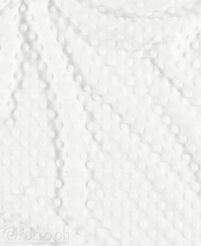 White 015/1 Minky Dots with 3D dots pattern