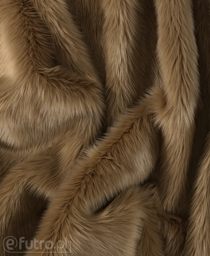 Beige 17BG Shaggy Faux Fur Pile Length 40 mm