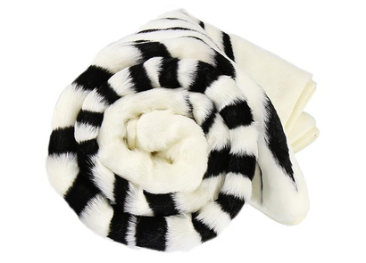 Decorative faux fur bedspread ZEBRA