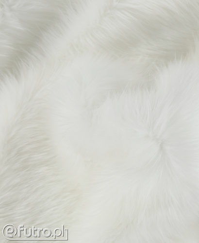 Snowhite Faux Fur Fox Long 340 Pile Length 90 mm