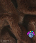 Brown 028 SII Shaggy Faux Fur,  piece 45 cm x 150 cm for sale as a whole