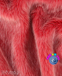 Foxtrot Faux Fur - Red and Porcelain Tips 40mm
