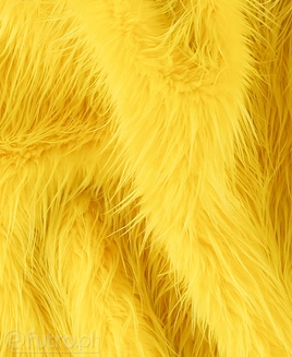 Yellow Faux Fur Fox Long 025 Pile Length 90 mm